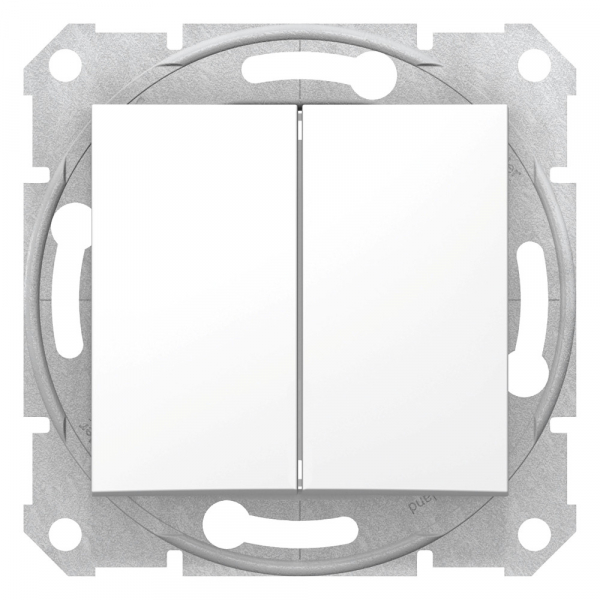 Schneider Electric Sedna Бел Переключатель 2-клавишный 10А (сх.6+6)