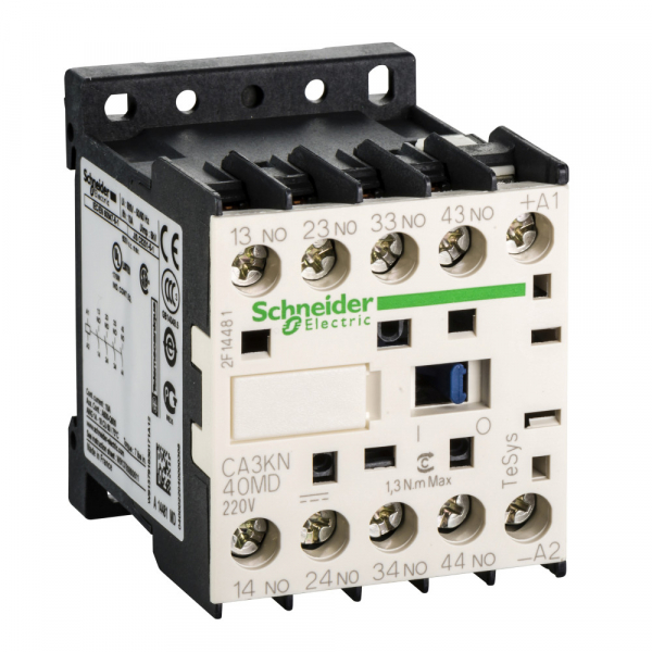 Schneider Electric Auxiliary contactors Промежуточное реле 4НО, цепь управления 220В DC, винтовой зажим