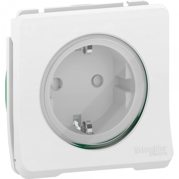 Schneider Electric Mureva Styl Бел Розетка с/з и шторками IP55