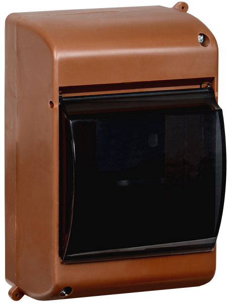 IEK KREPTA 3 Корпус пластиковый КМПн 2/4 IP30 дуб откр.монтаж
