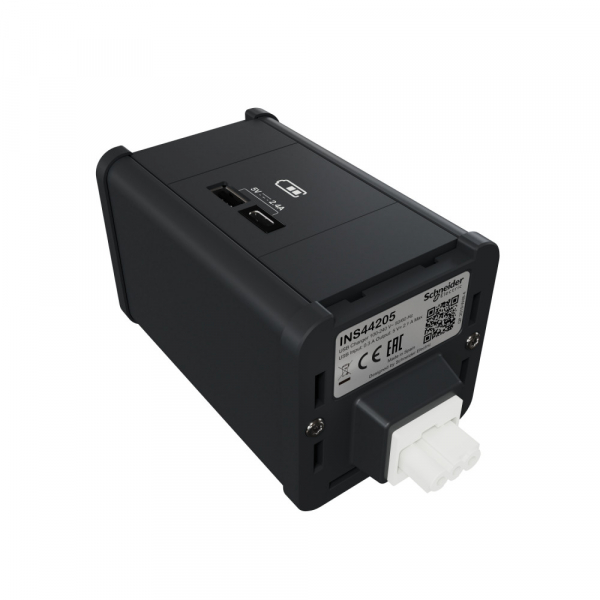 Schneider Electric Unica System+ Блок 2xUSB типа A/C АНТРАЦИТ