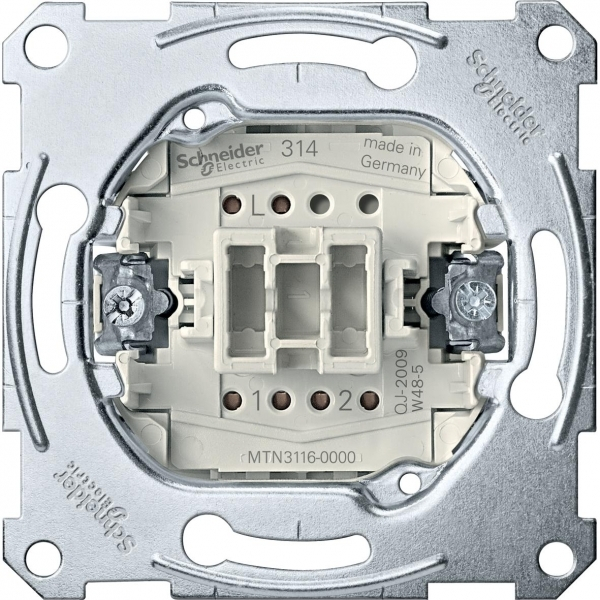 Schneider Electric Merten Механизм QuickFlex Переключателя 1-клавишного безвинт.зажим 10А