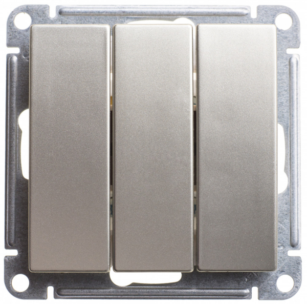 Systeme Electric Wessen 59 Шампань Выключатель 3-клавишный, 10АХ