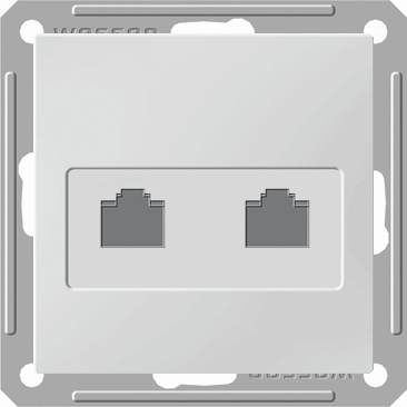 Systeme Electric Wessen 59 Бел Розетка компьютерная 2-ая RJ45 кат.5e