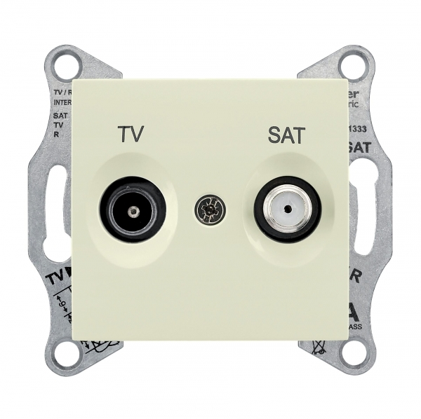 Schneider Electric Sedna Беж Розетка TV/SAT проходная 8dB