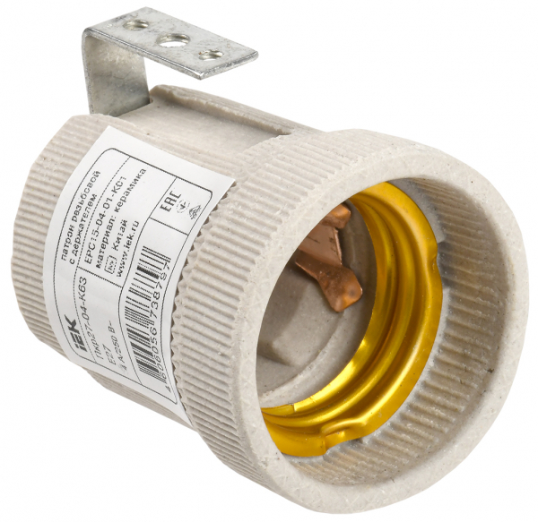 IEK Патрон с держателем Е27 керамика