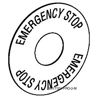 Schneider Electric Маркировка "EMERGENCY STOP" ZB6Y7330