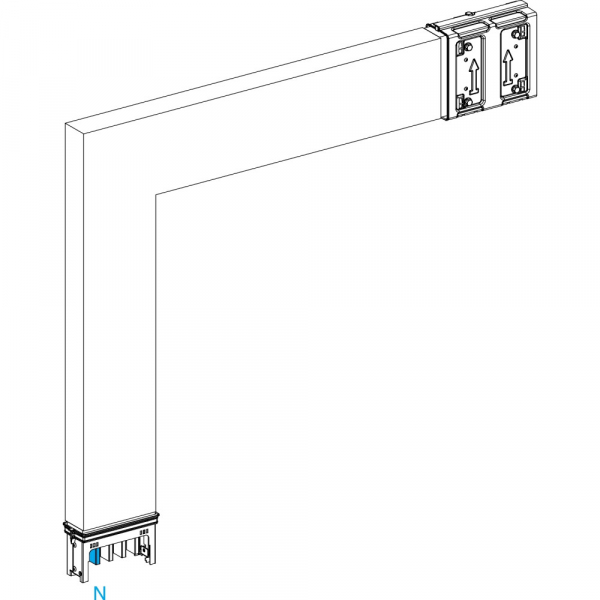 Schneider Electric CANALIS KSA СЕКЦИЯ УГЛОВАЯ ВЕРТИК. НА ЗАКАЗ 400А (250 - 750) x (250 - 750)
