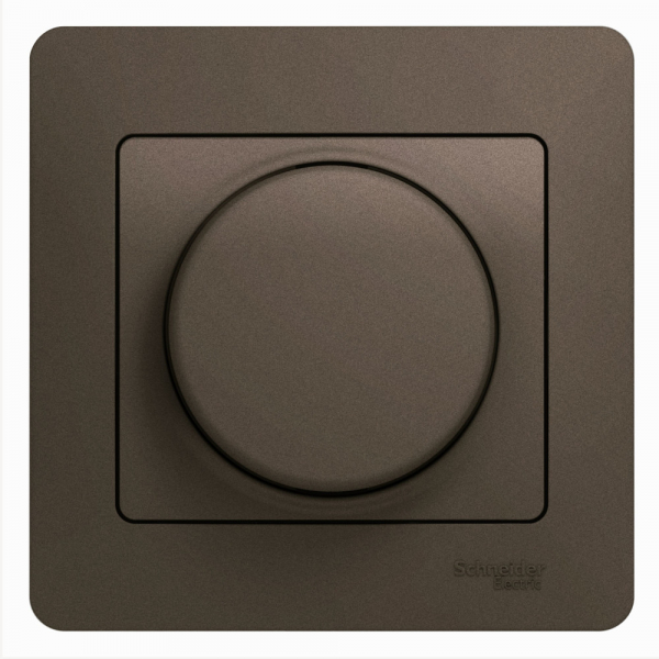 Systeme Electric Glossa Шоколад Светорегулятор (диммер) поворотный, 300Вт (в сборе)