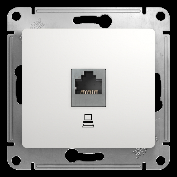 Systeme Electric Glossa Бел Розетка компьютерная RJ45 кат.5E