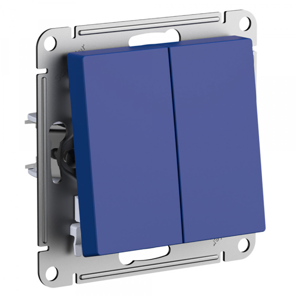 Systeme Electric AtlasDesign Аквамарин Переключатель 2-клавишный, сх.6/2, 10АХ, механизм