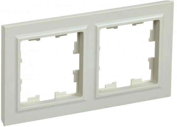 IEK BRITE BASE Бежевый Рамка 2-м РУ-2-БрКр