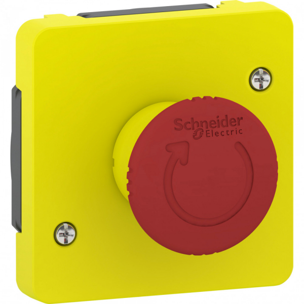 Schneider Electric Mureva Styl Желтый Выключатель аварийный с поворотным рычажком, 3А, IP55