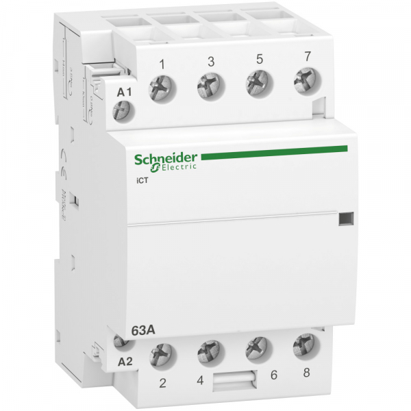 Schneider Electric Acti 9 iCT63A Контактор модульный 4НО 220/240В АС