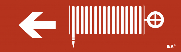 IEK Этикетка самокл. 310х90мм "Пож. кран/стр. налево"