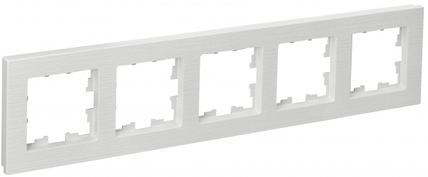 IEK BRITE DECOR Белый рифленый Рамка 5-м РУ-5-Бр