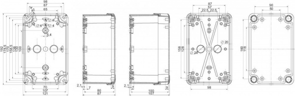Schneider Electric Sarel Коробка пластиковая 192X121X87 ABS