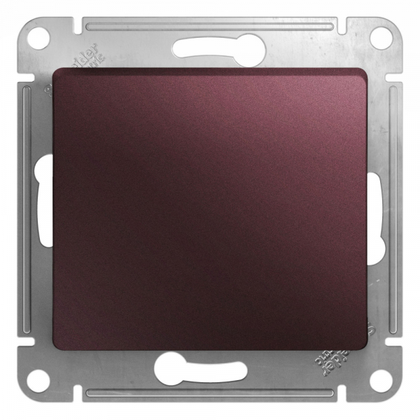 Systeme Electric Glossa Баклажановый Кнопка нажимная, сх.1, 10AX