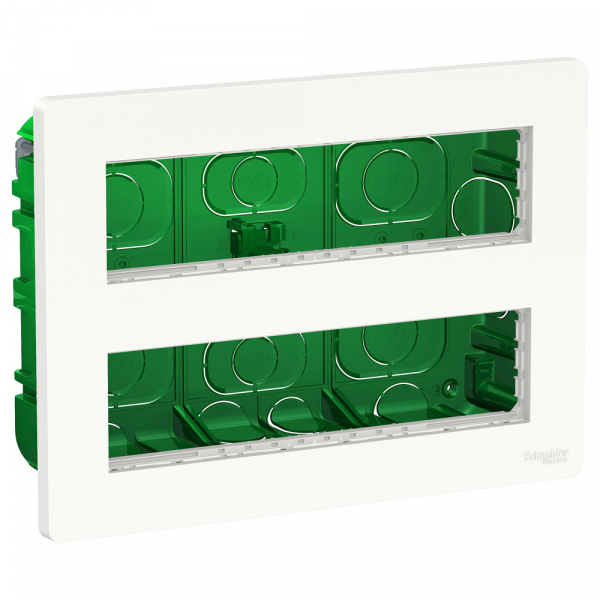 Schneider Electric Unica System+ Блок скрытой установки 2х4 антибактериальный