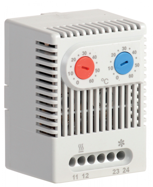 IEK Термостат двухканальный от 0 до +60°C NO+NC