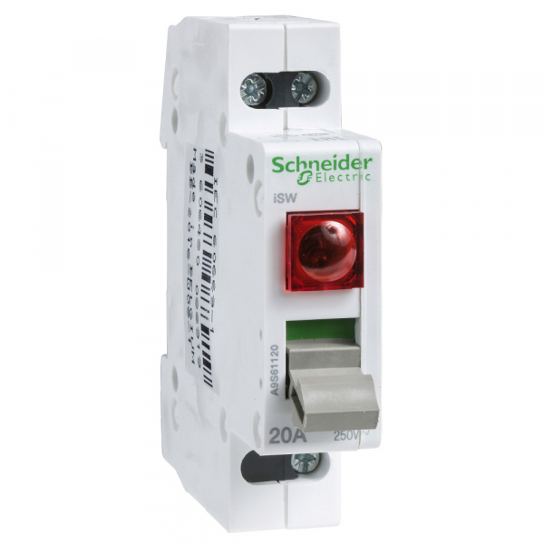 Schneider Electric Acti 9 iSW Выключатель нагрузки с индикатором 2P 32A красный