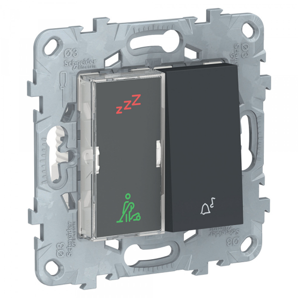 Schneider Electric Unica New Антрацит Дисплей гостиничного номера и кнопочный звонок