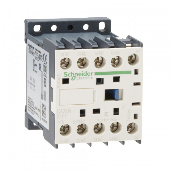 Schneider Electric Auxiliary contactors Промежуточное реле 3НО+1НЗ, цепь управления 110В 50/60Гц, винтовой зажим