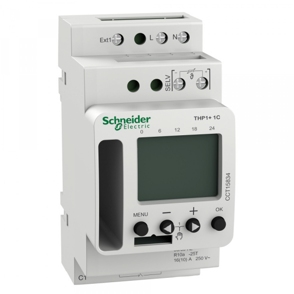 Schneider Electric Термостат thp1+ 1с электронное программируемый, 1 выход
