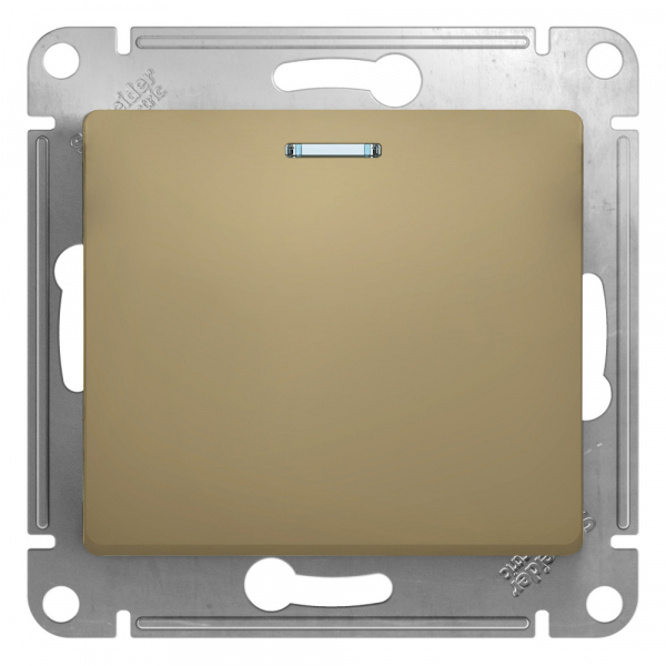 Systeme Electric Glossa Титан Выключатель 1-клавишный с подсветкой, сх.1а, 10АХ