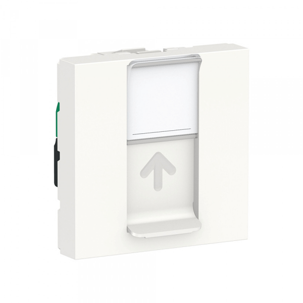 Schneider Electric Unica Modular Бел Розетка компьютерная, RJ45, одиночная кат. 5е UTP, 2 модуля