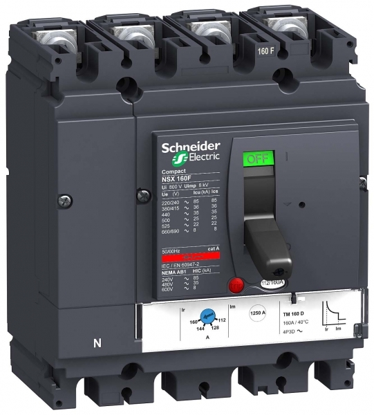 Schneider Electric Compact NSX 160F Автоматический выключатель TM100D 4P 4T