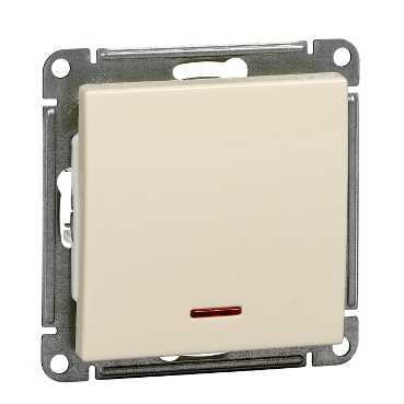 Systeme Electric Wessen 59 Беж Выключатель 1-клавишный с подсветкой 10АХ