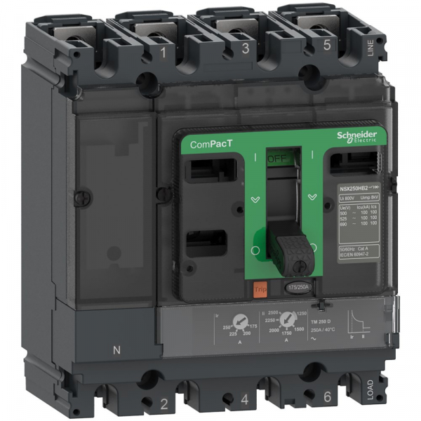 Schneider Electric Выключатель автоматический NSX100B 25kA AC 4П4Т 25A TMD