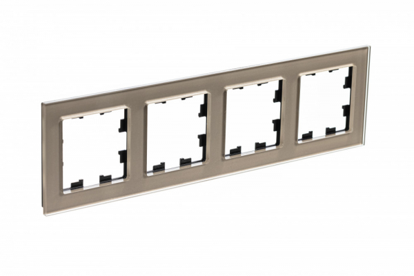 Systeme Electric AtlasDesign Nature Стекло шампань Рамка 4-ая