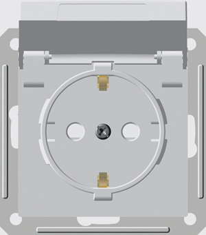 Systeme Electric Wessen 59 Aqua Бел Розетка с/з с крышкой с защитными шторками IP44