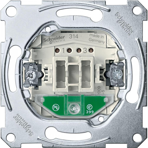 Schneider Electric Merten Механизм QuickFlex Переключателя перекрёстного с подсветкой, безвинт. зажим