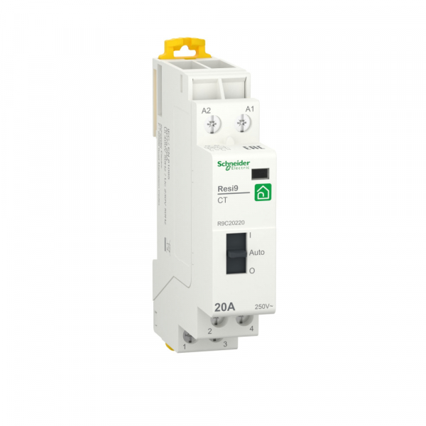 Schneider Electric RESI9 Модульный контактор 1P+N 20А 2НО 230/250В АС 50Гц