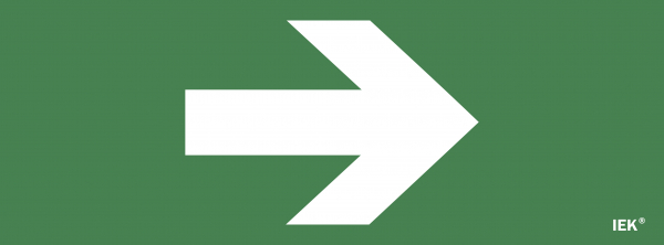 IEK Этикетка самокл. 350х130мм "Направляющая стрелка"