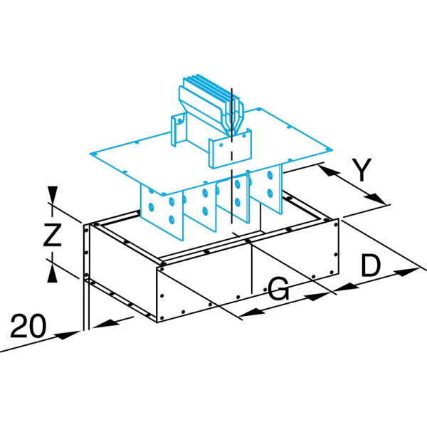 Schneider Electric CANALIS KTB ЖЕСТКИЙ ЗАЩИТНЫЙ КОЖУХ ВЕРТИКАЛЬНЫЙ Y726