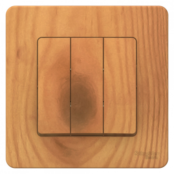 Systeme Electric Blanca внутр Ясень Выключатель 3-клавишный, 10А, 250B