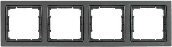IEK РУ-4-БА Рамка четырехместная квадратная BOLERO Q1 антрацит