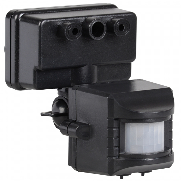 IEK Датчик движения ДД 019 черный, макс. нагрузка 1100Вт, угол обзора 120град., дальность 12м, IP44,