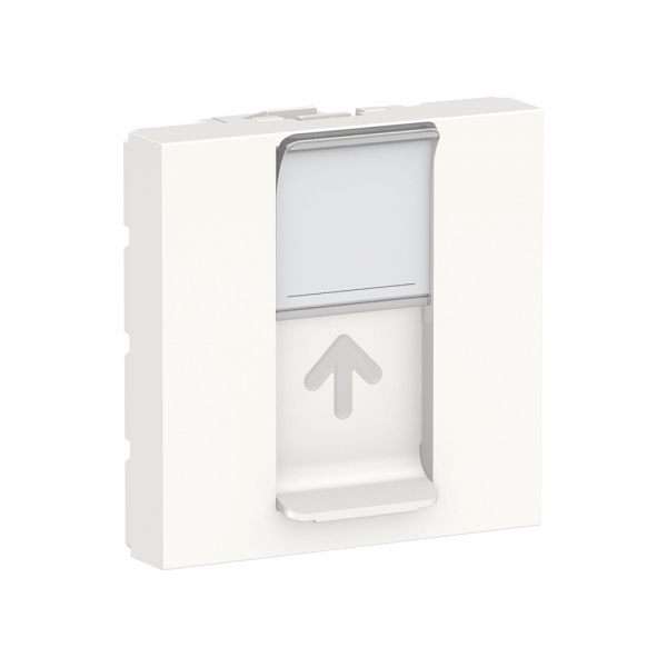 Schneider Electric Unica Modular Бел Панель лицевая RJ45, одиночная без коннектора, 2 модуля