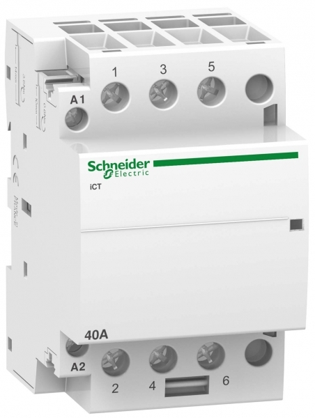 Schneider Electric Acti 9 iCT40A Контактор модульный 3НО 220/240В 60Гц