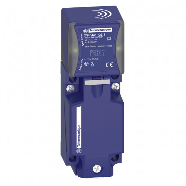 Schneider Electric Датчик индуктивный прямоугольный, 12-48В DC XS9C4A1PCG13