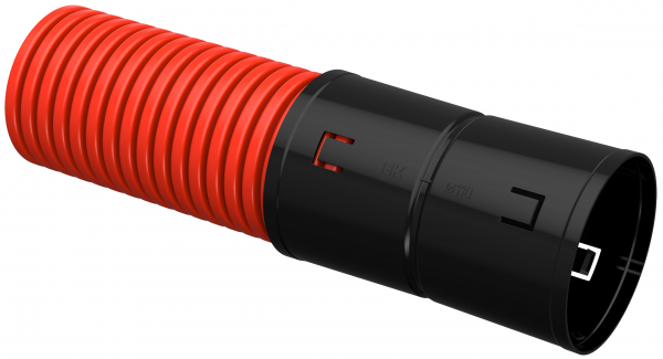 IEK ELASTA Труба гофр. двустенная ПНД d=110мм красная (50м)