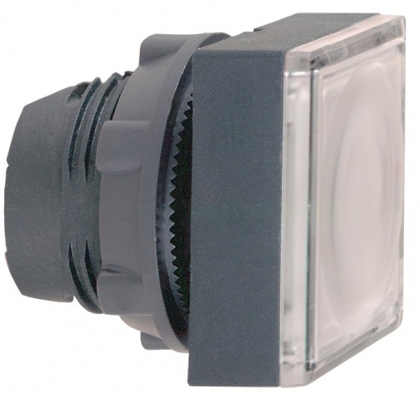 Schneider Electric XB5 Головка кнопки 22мм квадратная белая с подсветкой, с возвратом ZB5CW313