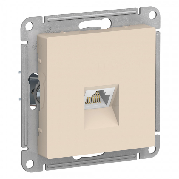 Systeme Electric AtlasDesign Бежевый Розетка компьютерная RJ45, кат. 6A, механизм