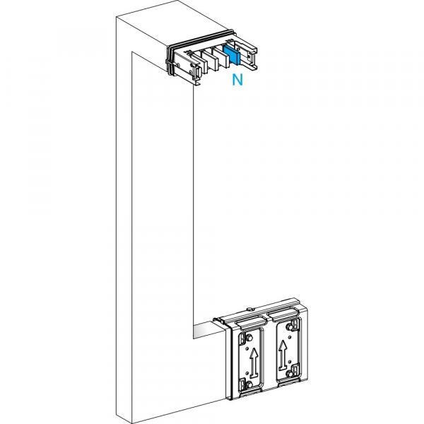 Schneider Electric CANALIS KSA СЕКЦИЯ УГЛОВАЯ ВВЕРХ-ВЛЕВО НА ЗАКАЗ 400А. A=250 B=700 ДО 1200 C=200