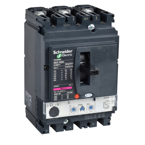 Schneider Electric Compact NSX 160H Автоматический выключатель Micrologic 2.2M 150A 3P 3T
